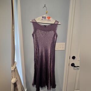 Elegant Purple Sleeveless Dress